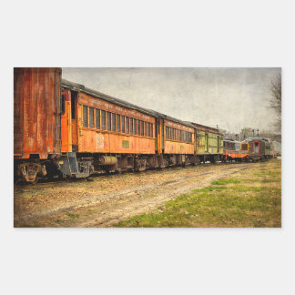 Pegatina Rectangular EE. UU., Indiana. El Museo del Ferrocarril de Nort