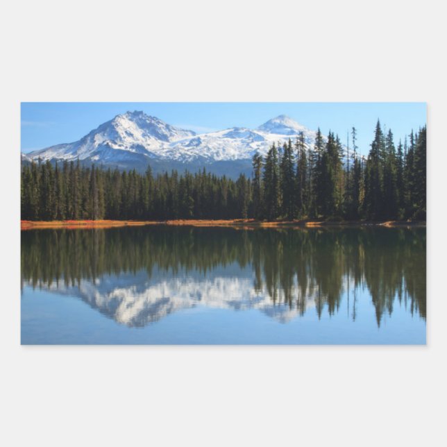 Pegatina Rectangular EE. UU., Oregón, Bosque Nacional Willamette 2 (Anverso)