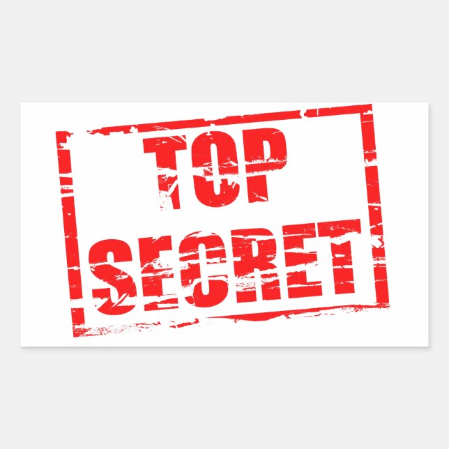 Pegatina Rectangular Efecto de sellado de caucho secreto superior (Anverso)