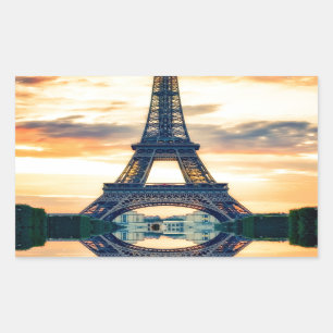 Pegatina Rectangular Effel Tower Paris Evending European Travel