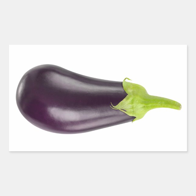 Pegatina Rectangular Eggplant (Anverso)