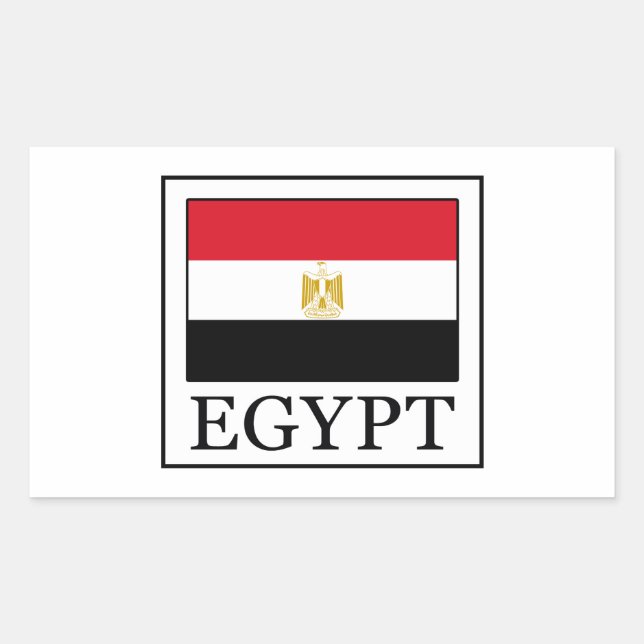 Pegatina Rectangular Egipto (Anverso)