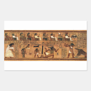 Pegatina Rectangular Egyptian books of the dead.