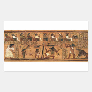 Pegatina Rectangular Egyptian books of the dead.
