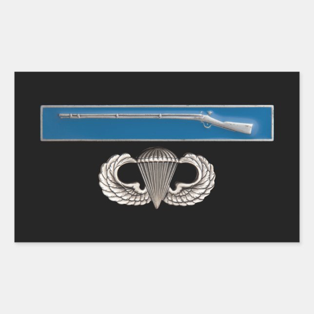 Pegatina Rectangular EIB aerotransportado (Anverso)