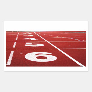 Pegatina Rectangular Ejecutando pegatinas de pista