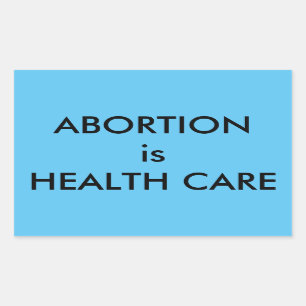 Pegatina Rectangular El aborto es la atención de salud los derechos de