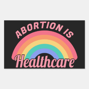 Pegatina Rectangular El aborto es la atención médica