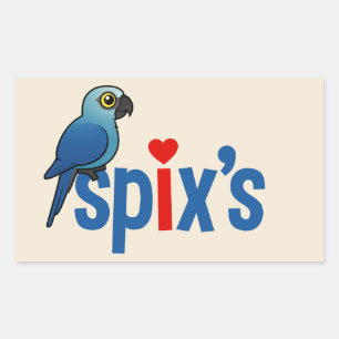 Pegatina Rectangular El amor de Spix