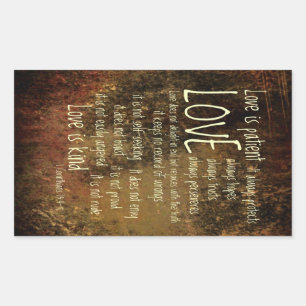 Pegatina Rectangular El amor es la mezcla del paciente