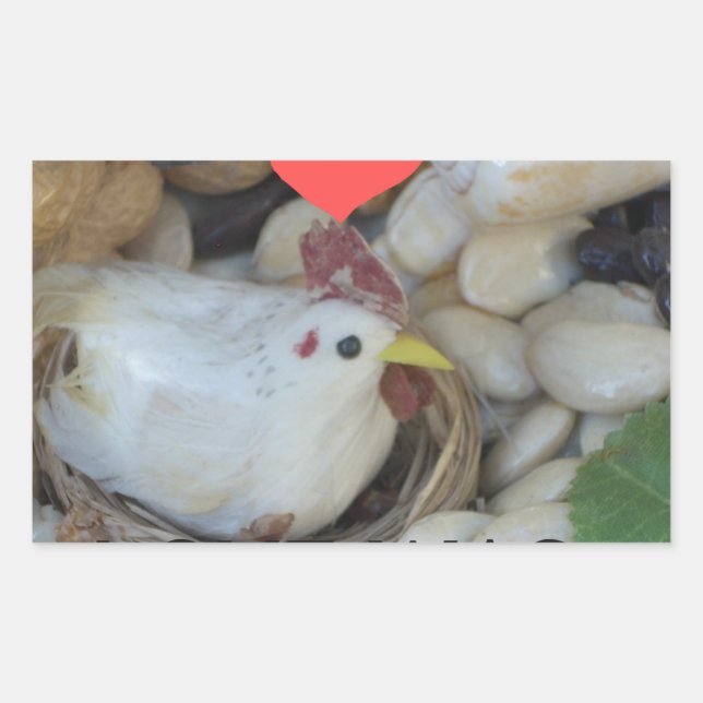 Pegatina Rectangular El amor estaba en el aire (Anverso)