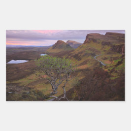 Pegatina Rectangular El apacible paisaje del amanecer en Skye