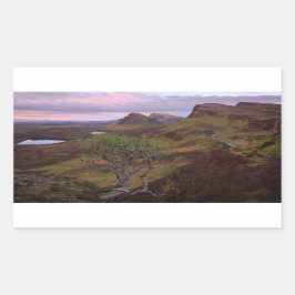 Pegatina Rectangular El apacible paisaje del amanecer en Skye