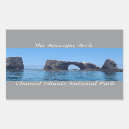 Pegatina Rectangular El arco de Anacapa