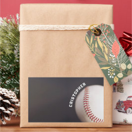 Pegatina Rectangular El béisbol personalizado