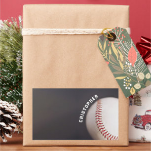 Pegatina Rectangular El béisbol personalizado