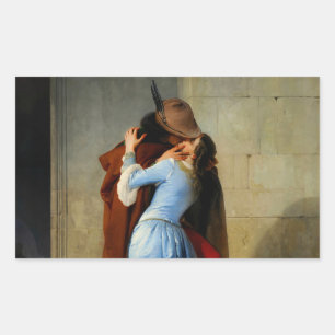 Pegatina Rectangular El beso Francesco Hayez