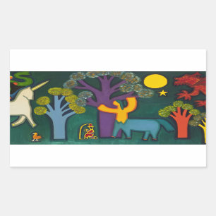 Pegatina Rectangular El Bosque Magico de Lucas 2009