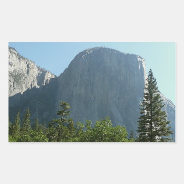 Pegatina Rectangular El Capitán del Parque Nacional Yosemite (Anverso)