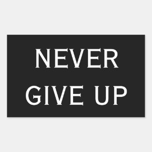 Pegatina Rectangular El color negro del Personalizado Guay nunca cede a