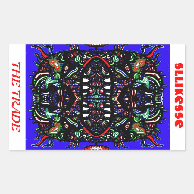 Pegatina Rectangular el comercio (Anverso)