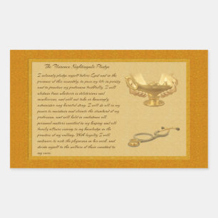 Pegatina Rectangular El compromiso de Florence Nightingale