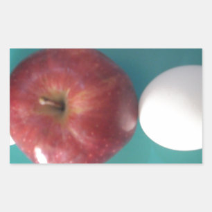 Pegatina Rectangular El desayuno se compone de dos huevos y una vida fi