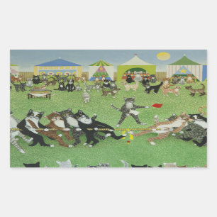 Pegatina Rectangular El equipo que gana