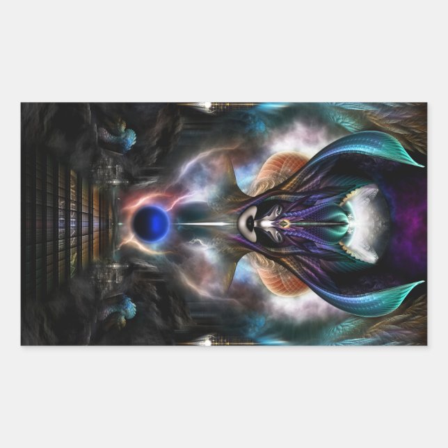Pegatina Rectangular El Espíritu Del Poder De Taidushan Sai (Anverso)