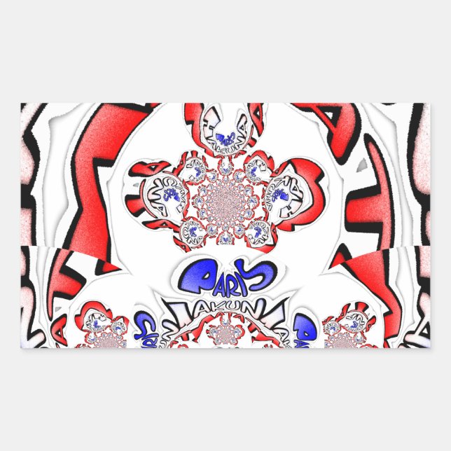 Pegatina Rectangular El giro francés Hakuna Matata: Una mezcla cultural (Anverso)