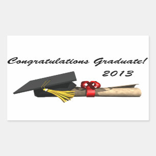 Pegatina Rectangular El graduado -