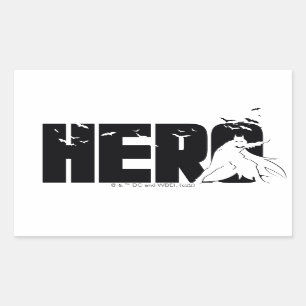Pegatina Rectangular El gráfico "Héroe" de Batman