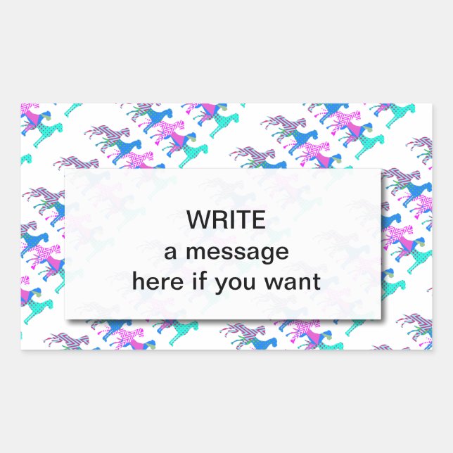 Pegatina Rectangular El gran danés del Pat (Anverso)