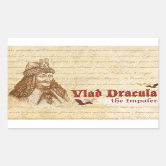 Pegatina Rectangular El histórico conde Drácula