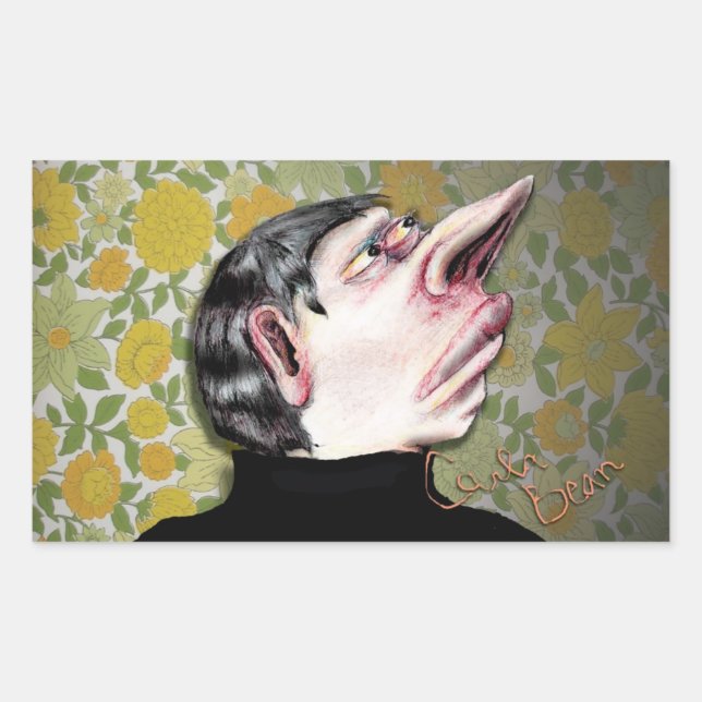 Pegatina Rectangular El hombre espeluznante de Carla Bean (Anverso)