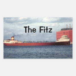Pegatina Rectangular El legendario S.S. Edmund Fitzgerald