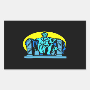 Pegatina Rectangular El Lincoln memorial