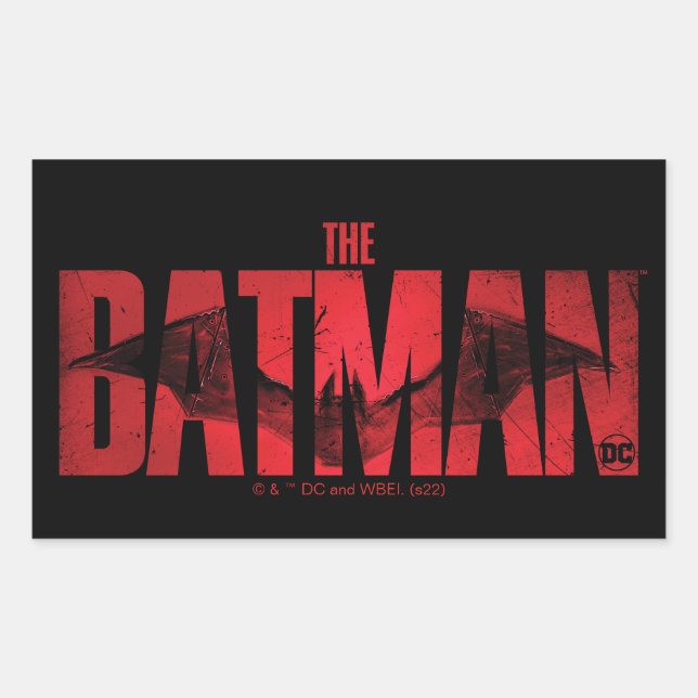 Pegatina Rectangular El logo teatral de Batman (Anverso)