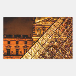 Pegatina Rectangular El Louvre