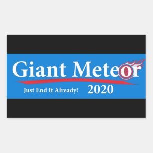 Pegatina Rectangular ¡El Meteor Gigante 2020 Ya Lo Terminó!