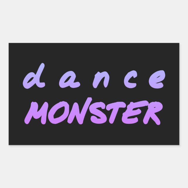 Pegatina Rectangular El monstruo de la danza (Anverso)