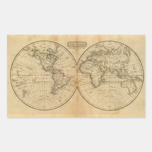 Pegatina Rectangular El mundo 2 (Anverso)