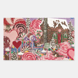 Pegatina Rectangular El mundo de Peppermint de la Sra. Elizabeth