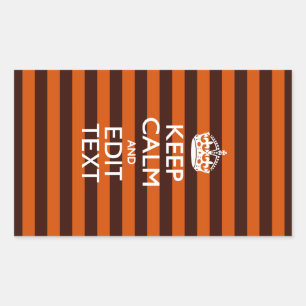 Pegatina Rectangular El Naranja quemado personaliza este acento de calm