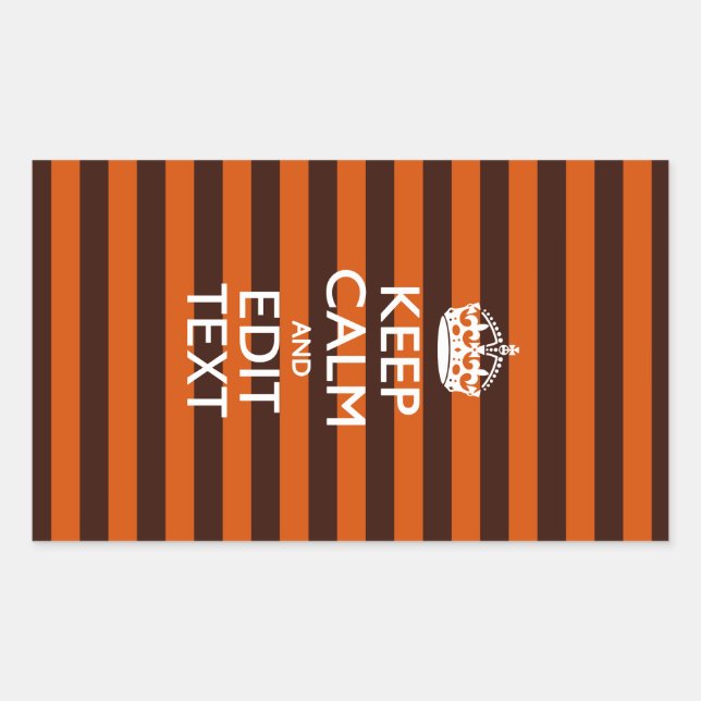 Pegatina Rectangular El Naranja quemado personaliza este acento de calm (Anverso)