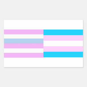 Pegatina Rectangular El orgullo de Intersex/transporte señala al