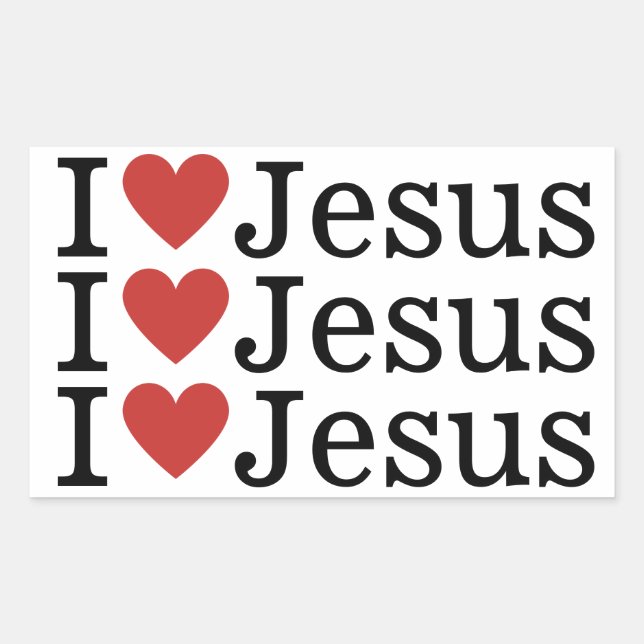 Pegatina Rectangular ❤️ El PERSONALIZABLE Jesús (Anverso)