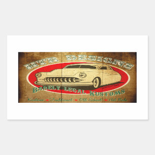 Pegatina Rectangular El REACTOR DE ALTA TEMPERATURA diseña el garaje