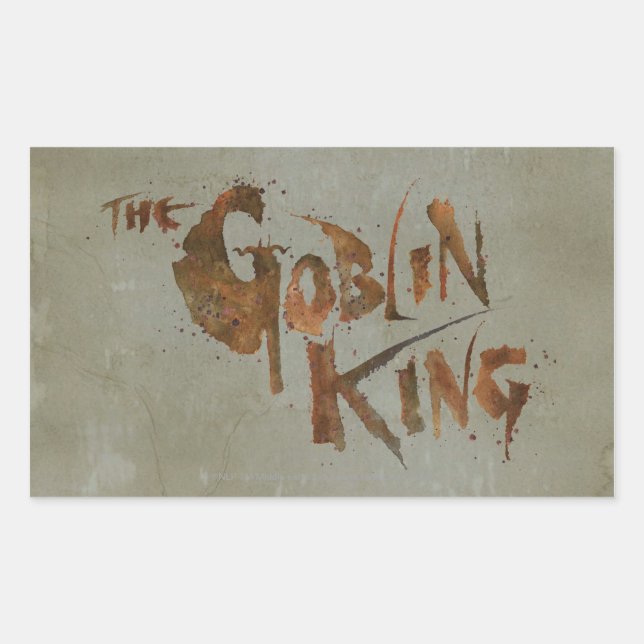 Pegatina Rectangular El Rey del Goblin (Anverso)