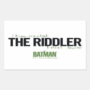 Pegatina Rectangular El Riddler - Sé Lo Que Debo Convertirme